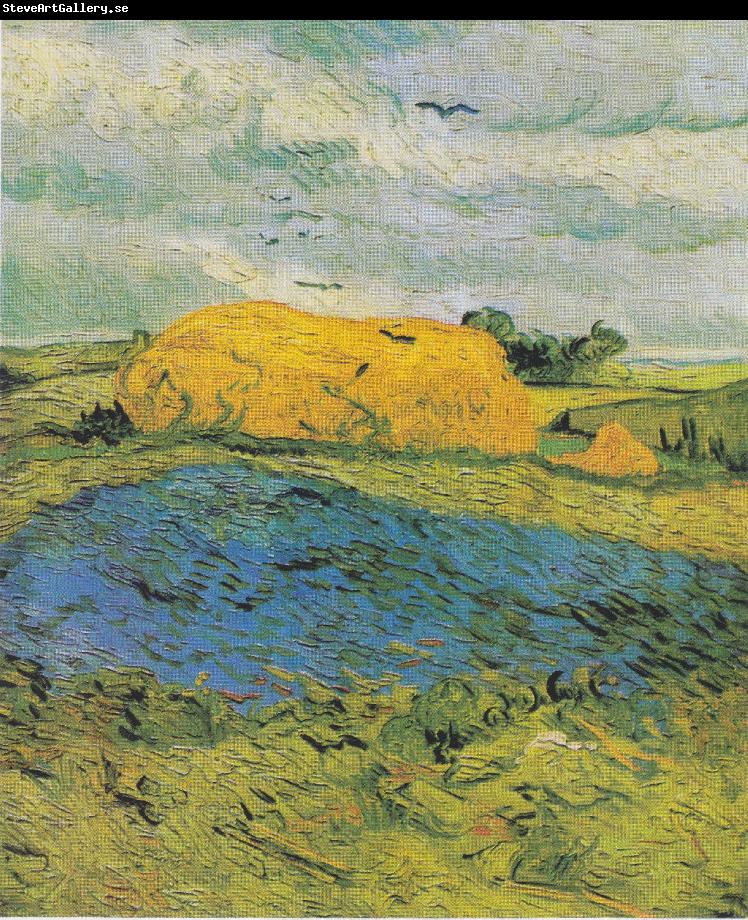 Vincent Van Gogh Heuschober an einem Regentag